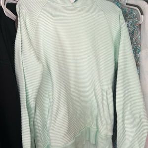 Athleta GIRL hooded ribbed top